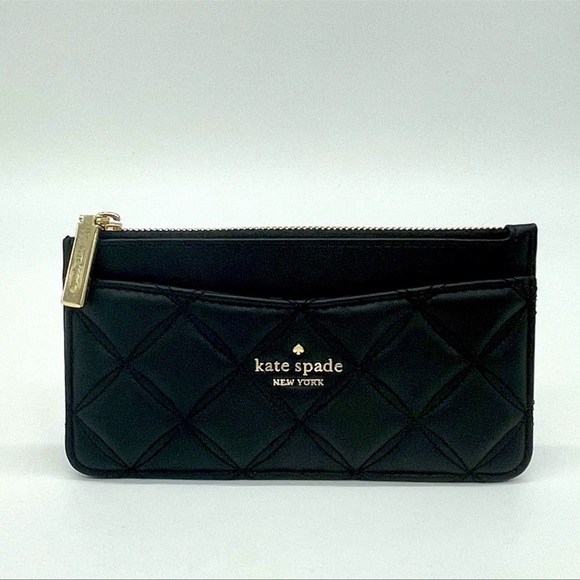 Kate Spade Slim Card Holder Wallet Black - Picture 2 of 9